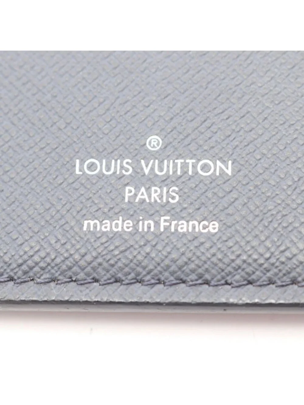 Louis Vuitton Bifold Wallet Portefeuille Brazza Taiga Ardoise Navy Leather